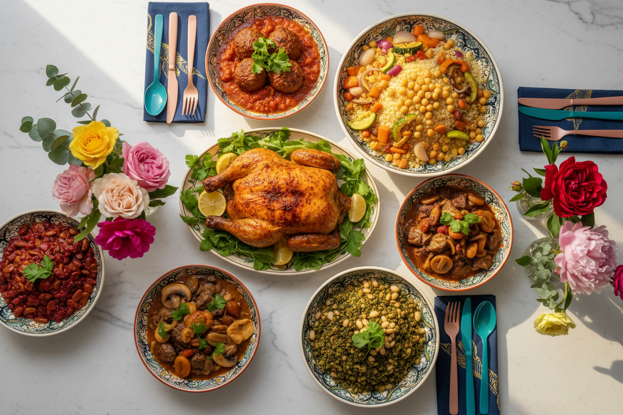 Assortiment de plats traditionnels enrichi