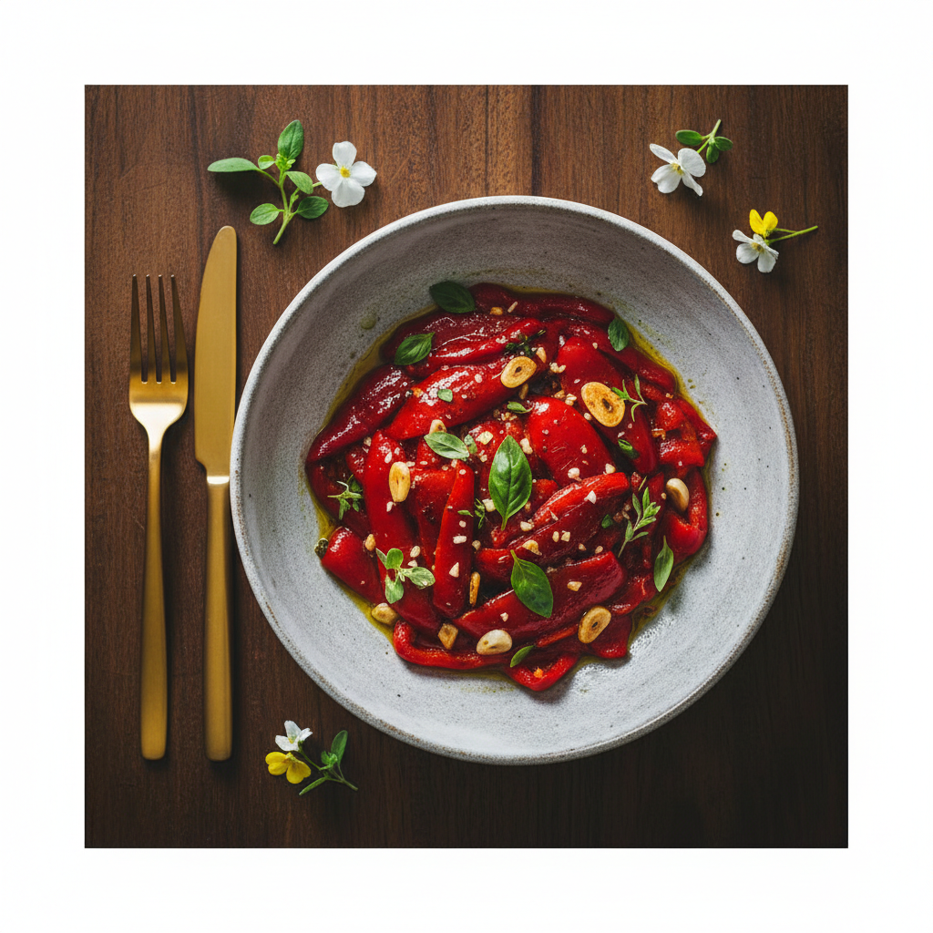 Filets de poivrons rouges