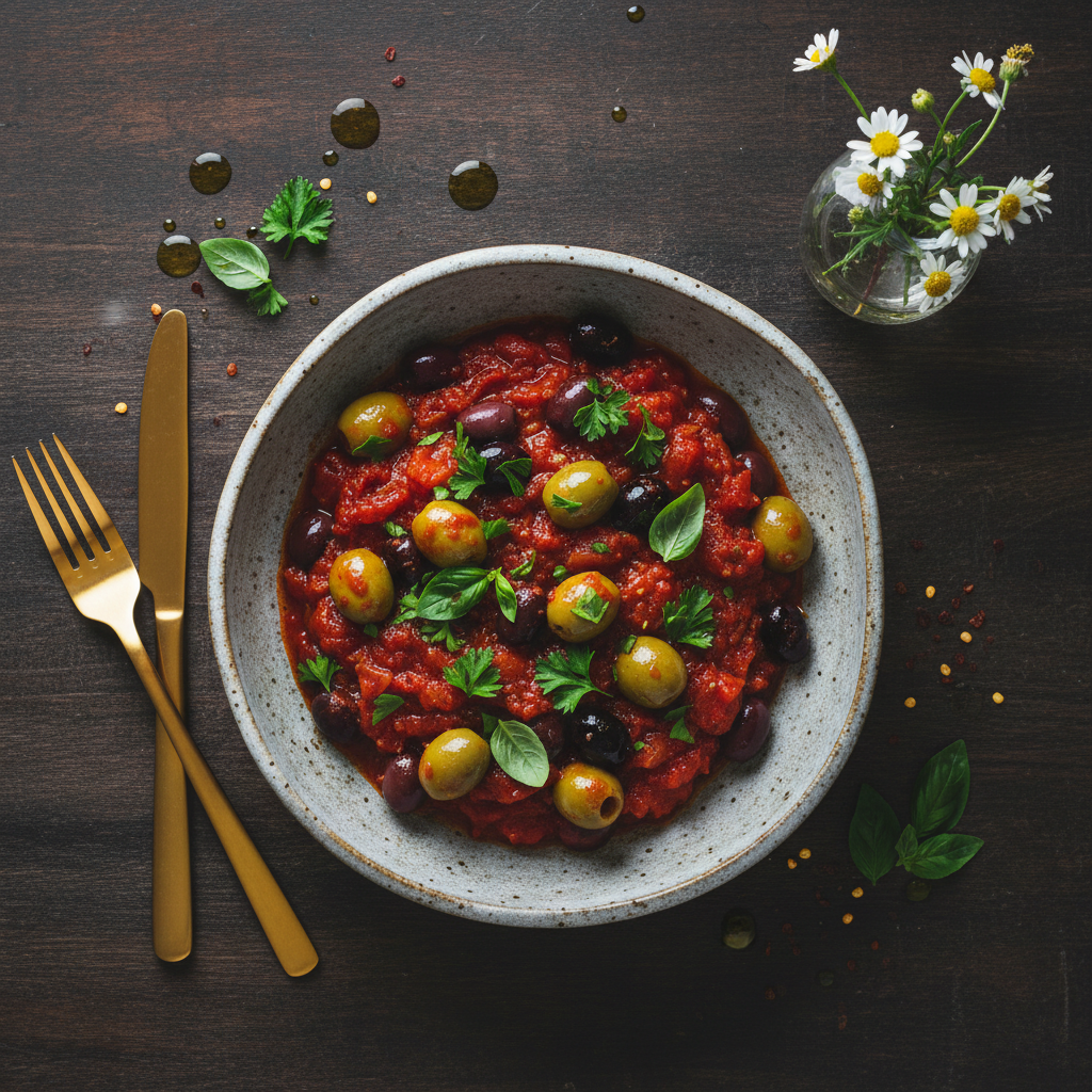 Olives à la tomate