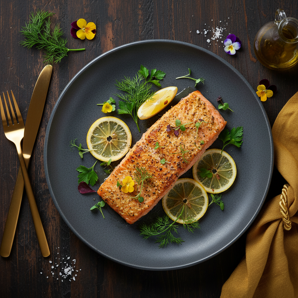 Pavé de saumon au four