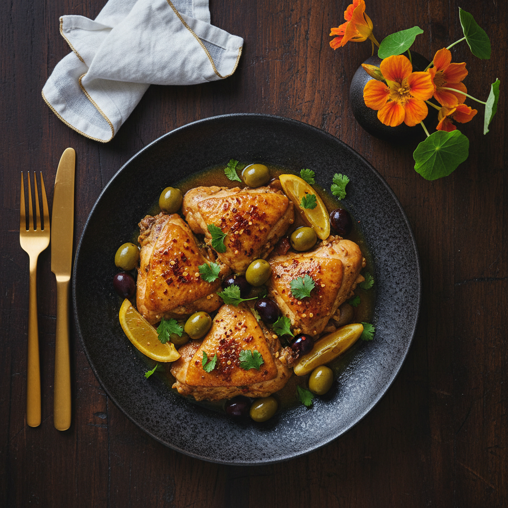 Poulet aux olives