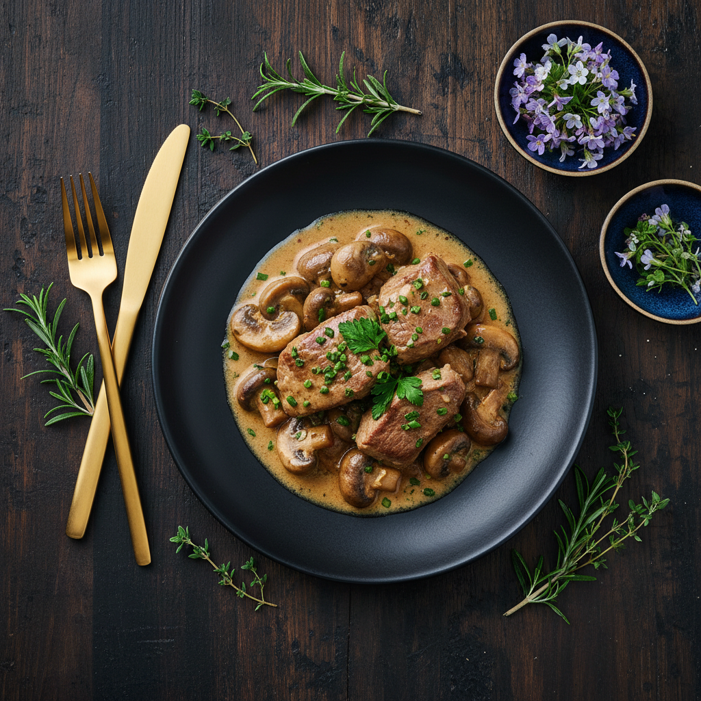 Veau aux champignons